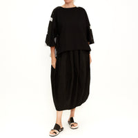 Skirt Black w/ Faint Stripe - MU213617-02