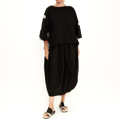 Skirt Black w/ Faint Stripe - MU213617-02