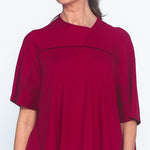 Contrast Seam Top in Red