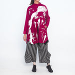 Abstract Print Shirt in Cerise