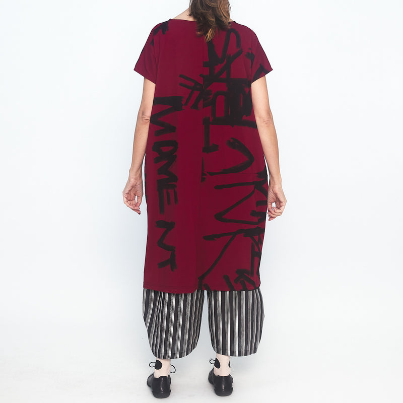 Scribble Tunic in Red