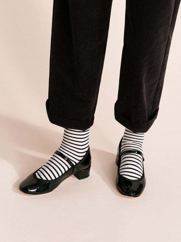 Nautical Stripe Crew - Navy