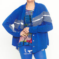 RUB-3727105 Knitted Cardi in Blueberry Stripe