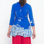RUB-3470505 Layered T-dress in Blueberry Print