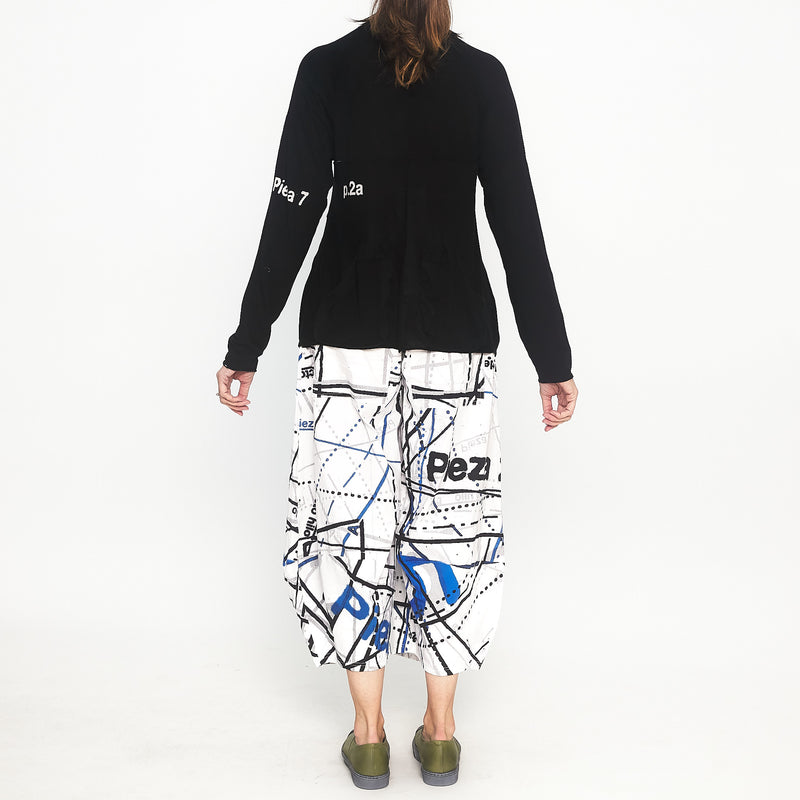 RUB-3507104 Knitted Pocket Cardigan in Blackprint