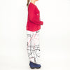 RUB-3507104 Knitted Pocket Cardigan in Melon Print