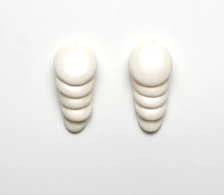 Monies White Bone Earclips