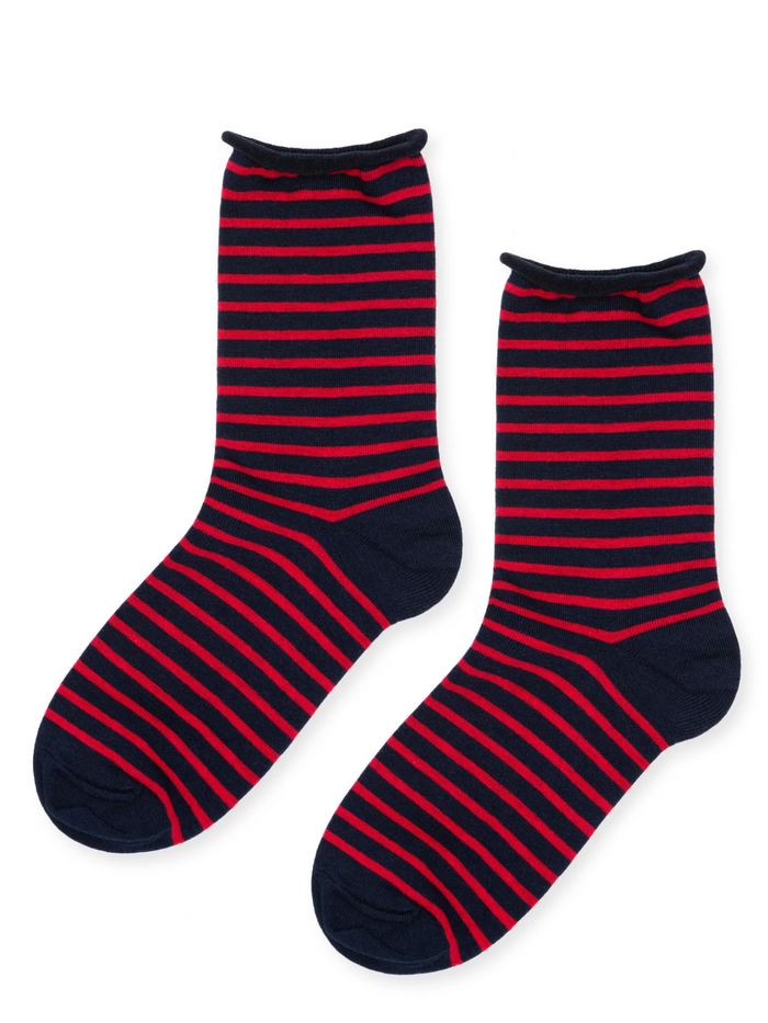 Nautical Stripe Crew - Blue