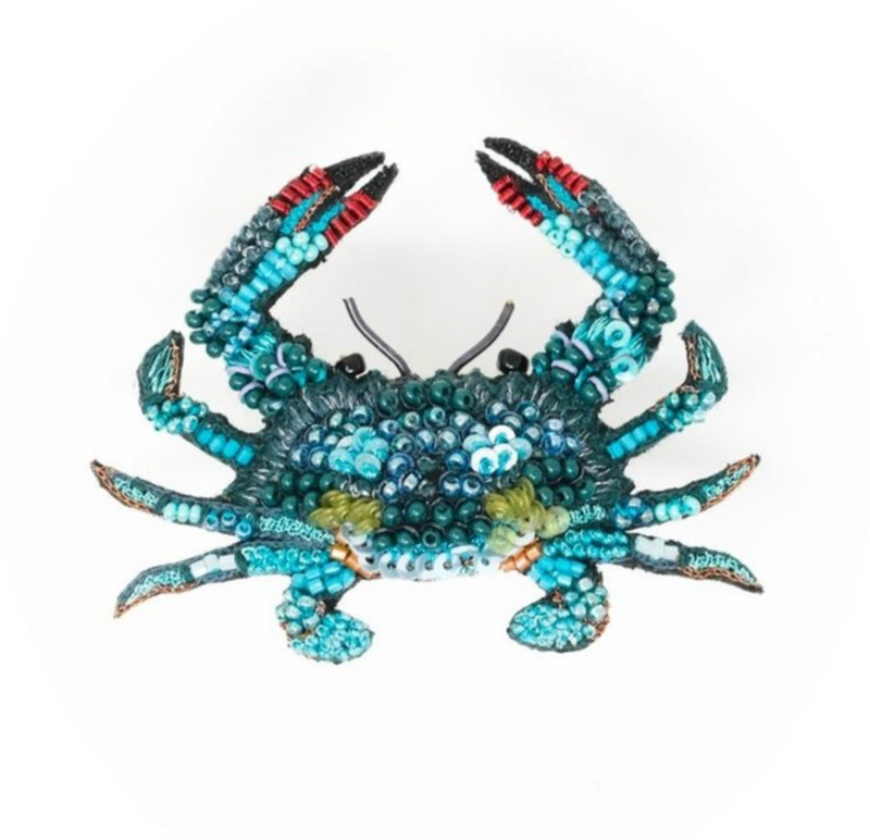 Jimmy Blue Crab Brooch