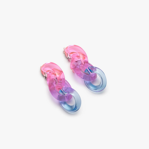 Floss Earrings - Pink/Blue