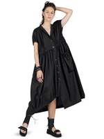 Gretha Shirt Dress - Black