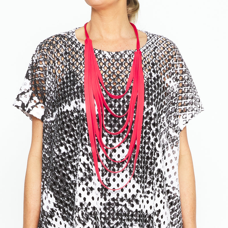 NEO Fettuccine Necklace Red