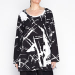 A-line Top in Black/White - BB2207