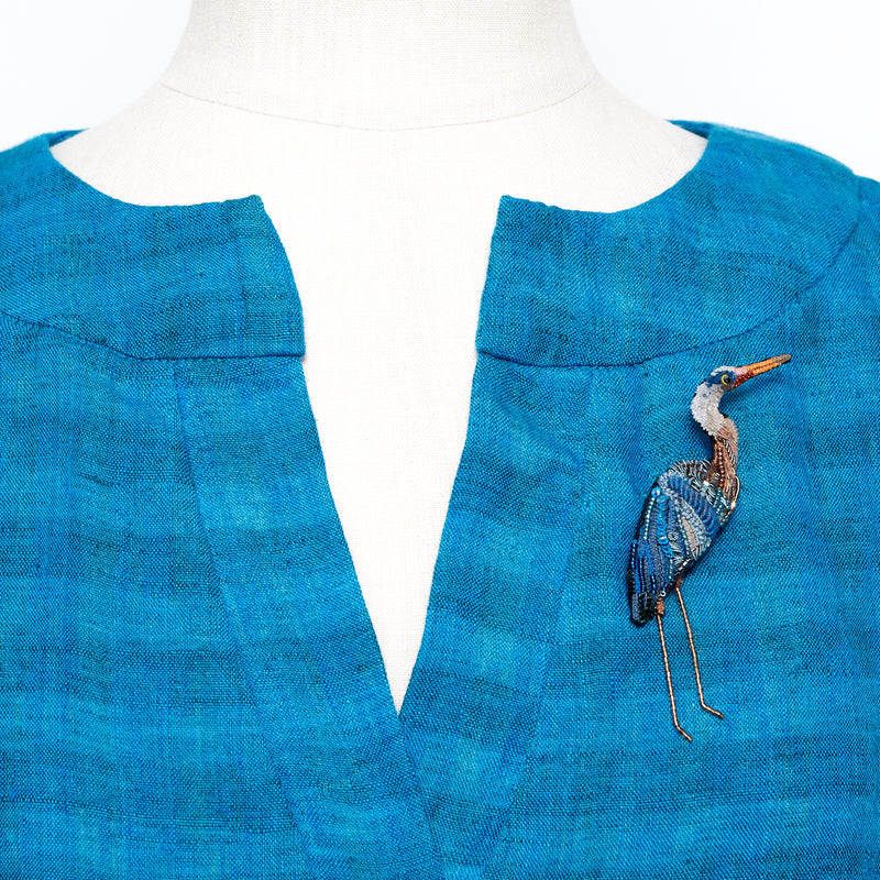Trovelore, Blue Heron Brooch - Tiffany Treloar