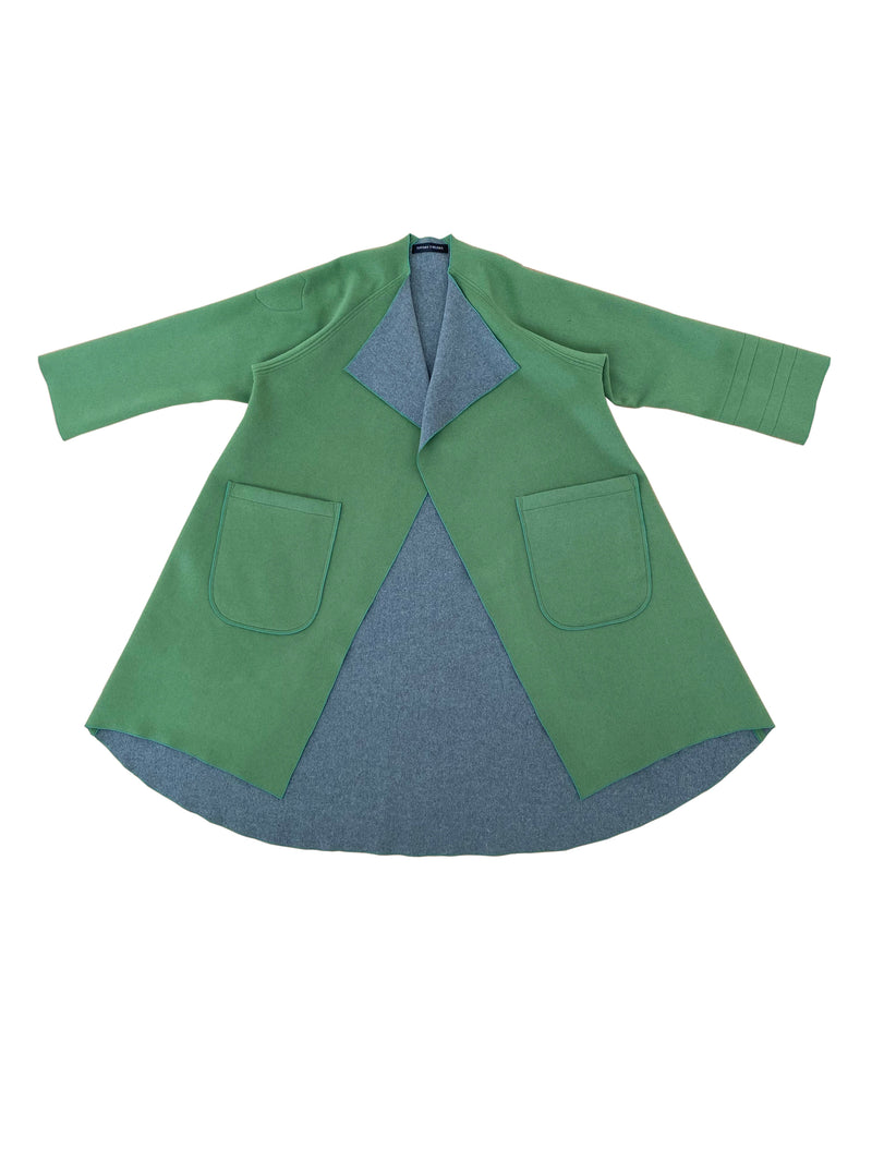 Lumi Green Grey Coat