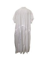 White Crinkle Shirt Dress