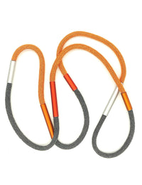 Christina Brampti, CB62 Orange Grey mix (Q) long multi Necklace - Tiffany Treloar