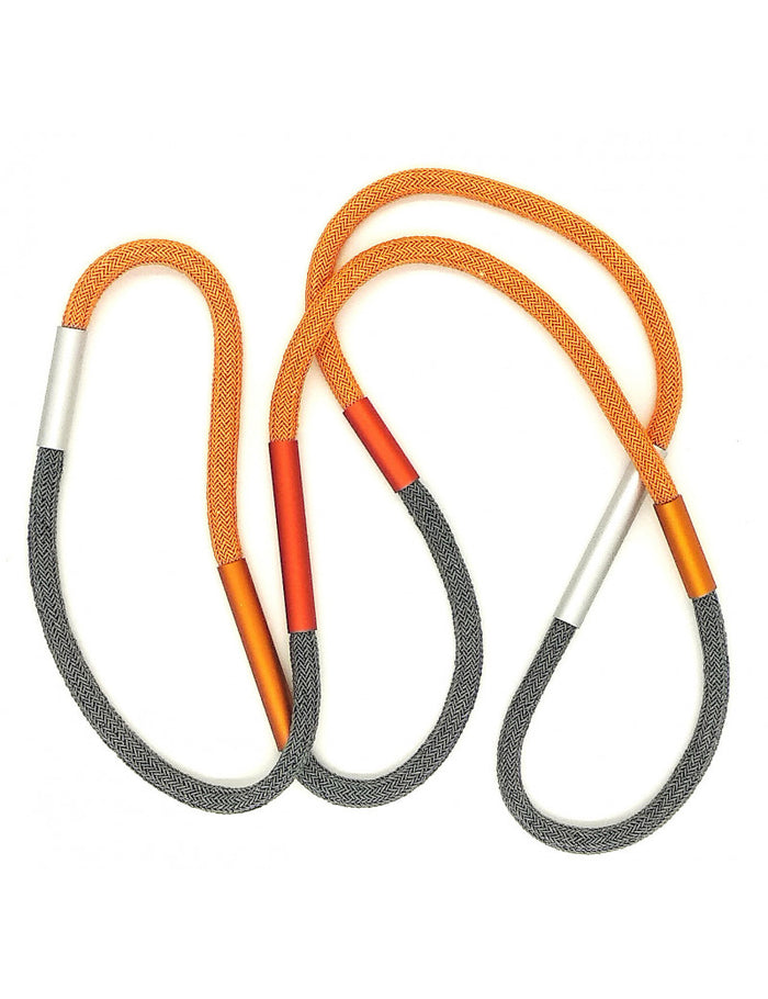 Christina Brampti, CB62 Orange Grey mix (Q) long multi Necklace - Tiffany Treloar