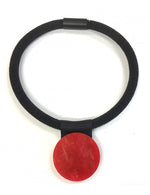 Christina Brampti, CB271 Black Red Silk Cord Disc Pendant Necklace - Tiffany Treloar