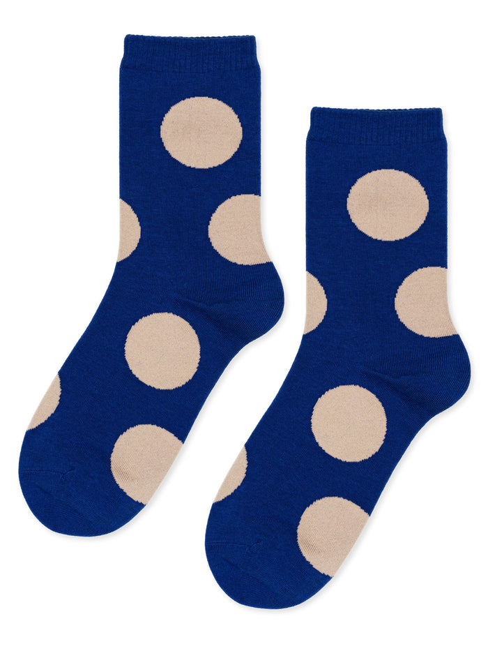 Rie Crew Sock - Cobalt