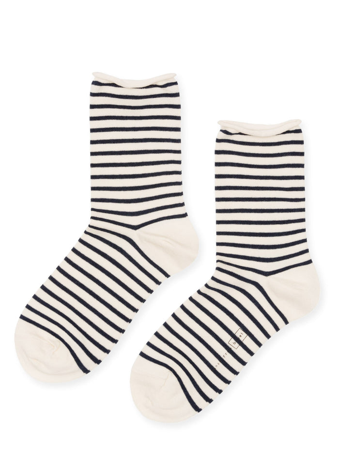 Nautical Stripe Crew - Navy