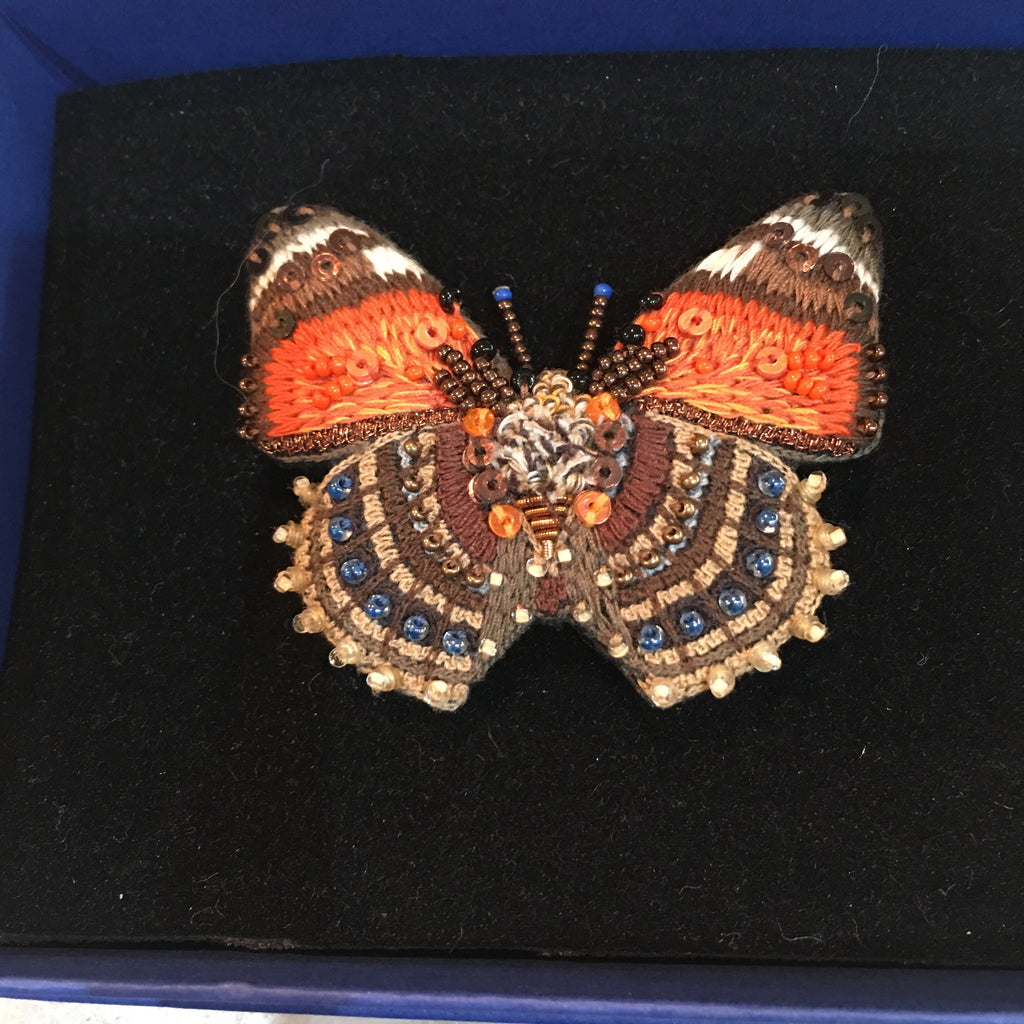 Trovelore, Orange Claudina Butterfly Brooch - Tiffany Treloar
